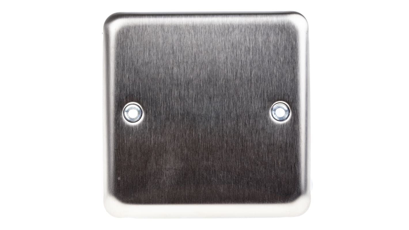 MK Electric 1 Gang Stainless Steel Blanking Plate
