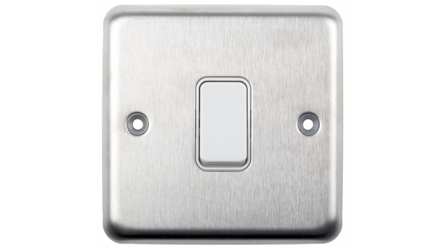MK Electric White Rocker Light Switch, 2 Way, 1 Gang, K4671