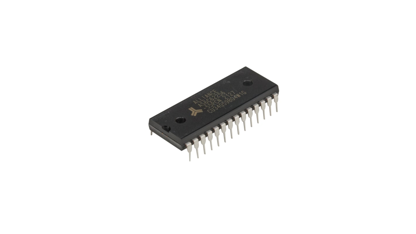 Alliance Memory 异步SRAM, 256Kbit, 32k x 8 位, 28针, 通孔安装, PDIP, 最长55ns