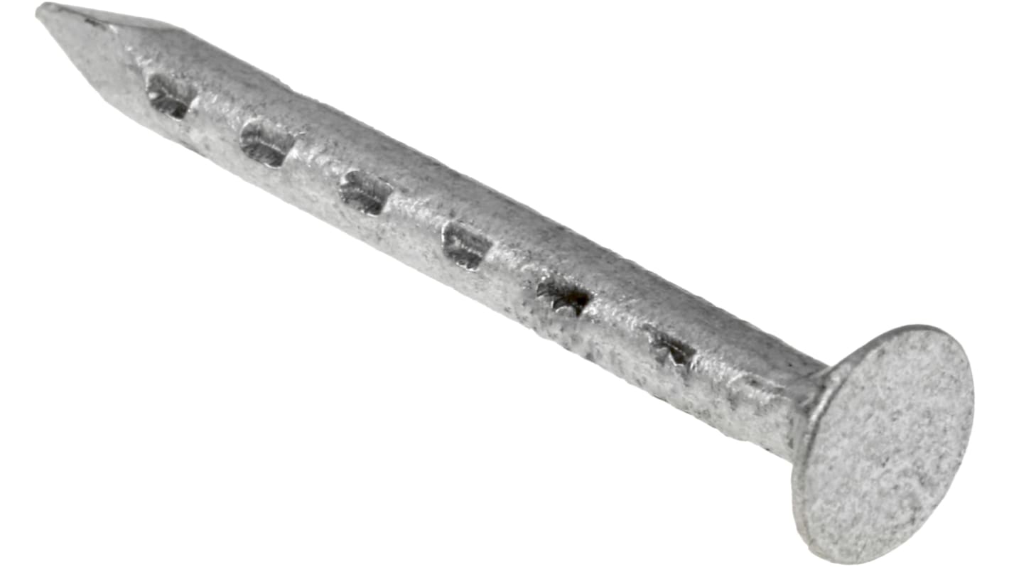 RS PRO Galvanised Nails; 30mm x 2.65mm; 500g Bag