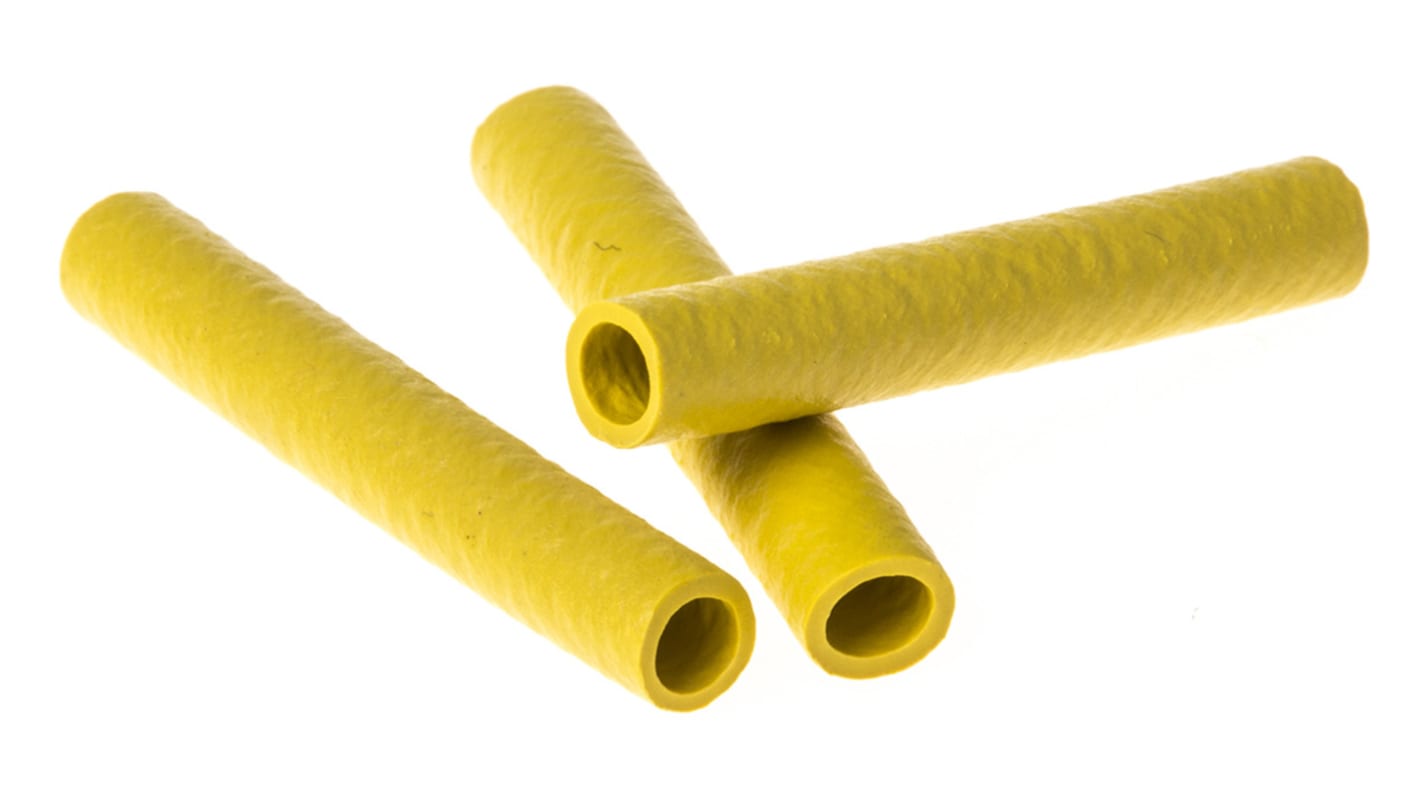 SES Sterling Expandable Neoprene Yellow Cable Sleeve, 2.5mm Diameter, 20mm Length, Helavia Series