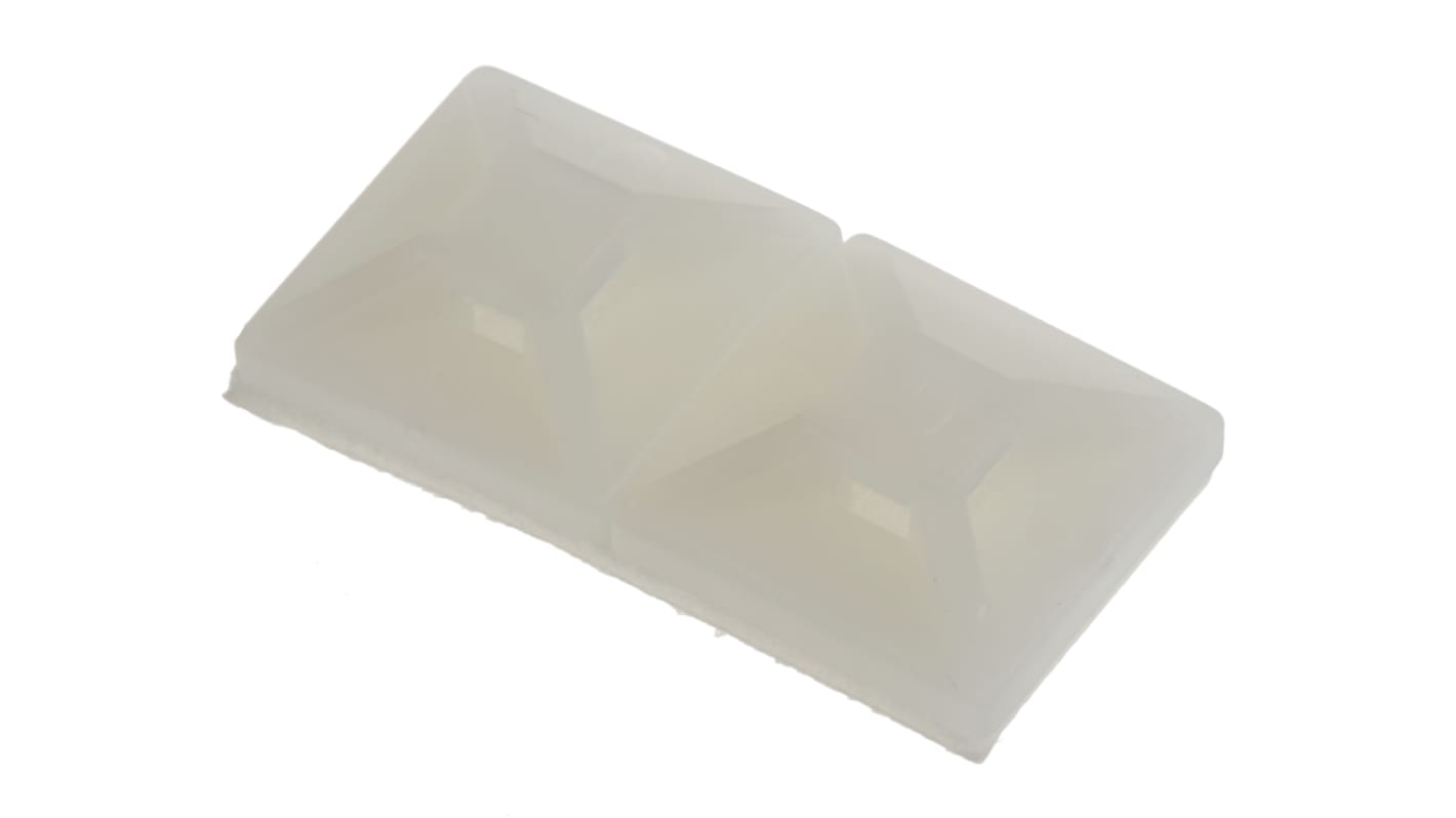 Fermacavi HellermannTyton, col. Bianco, autoadesivo, 13mm x 13 mm, 50 pezzi