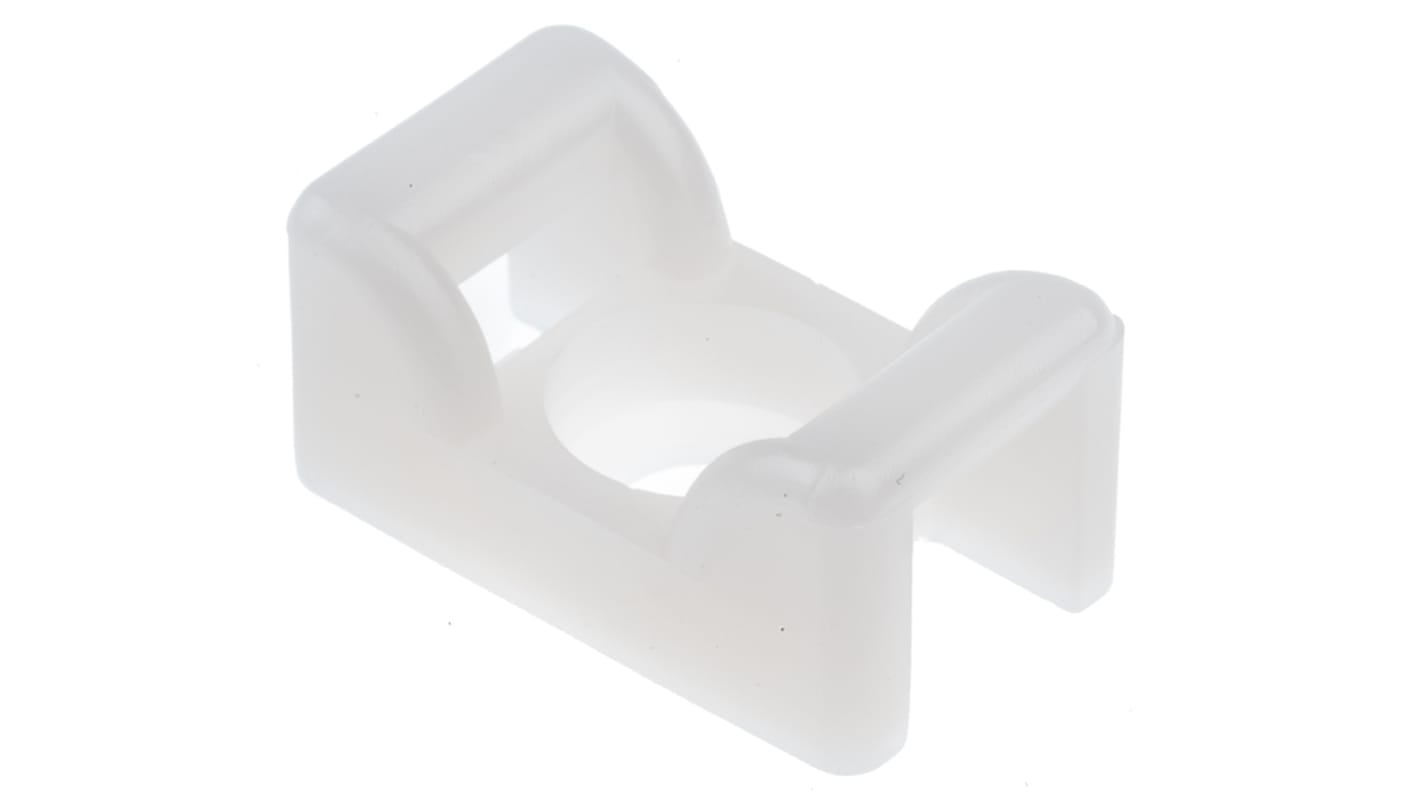 HellermannTyton Self Adhesive Natural Cable Tie Mount 14.5 mm x 25mm, 8mm Max. Cable Tie Width