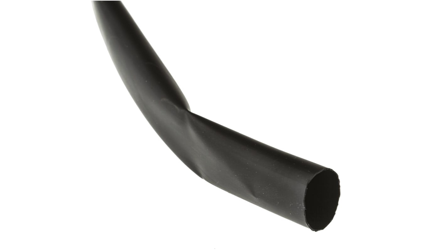 TE Connectivity Heat Shrink Tubing, Black 12.7mm Sleeve Dia. x 6m Length 2:1 Ratio, LSTT Series