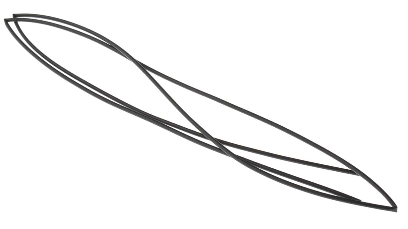 Guaina termorestringente TE Connectivity Ø 1.6mm, col. Nero, restringimento 2:1, L. 1.2m