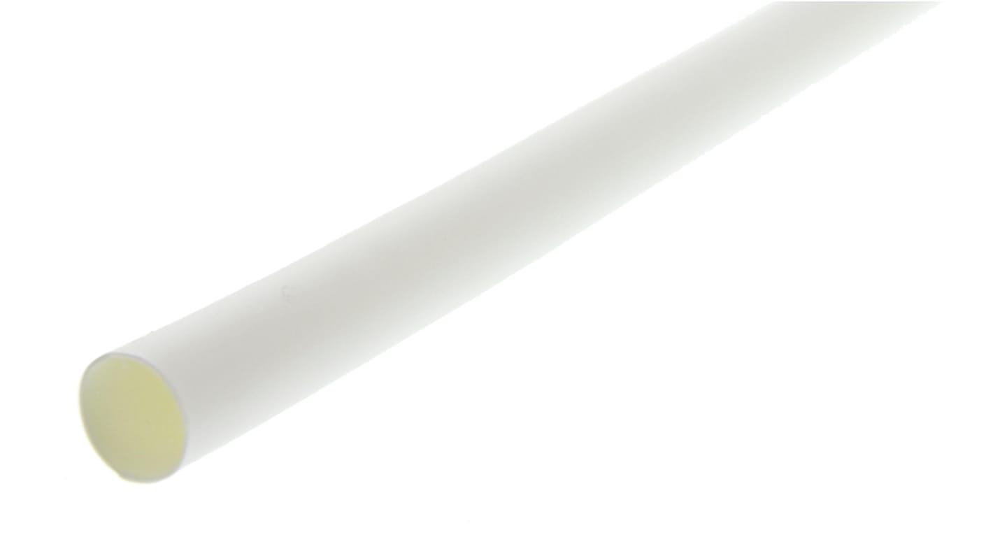 Guaina termorestringente TE Connectivity Ø 6.4mm, col. Bianco, restringimento 2:1, L. 1.2m