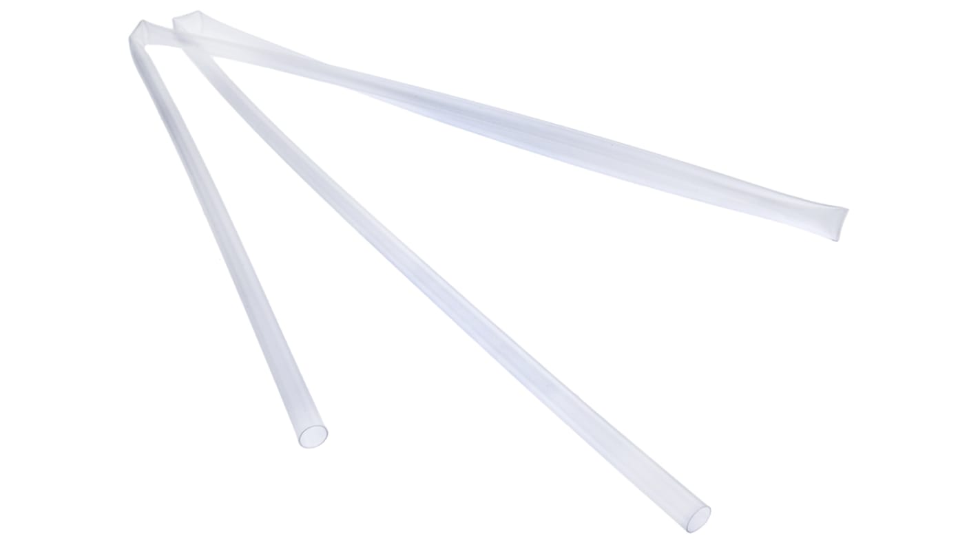 TE Connectivity Heat Shrink Tubing, Clear 6.4mm Sleeve Dia. x 1.2m Length 2:1 Ratio, RNF-100 Series