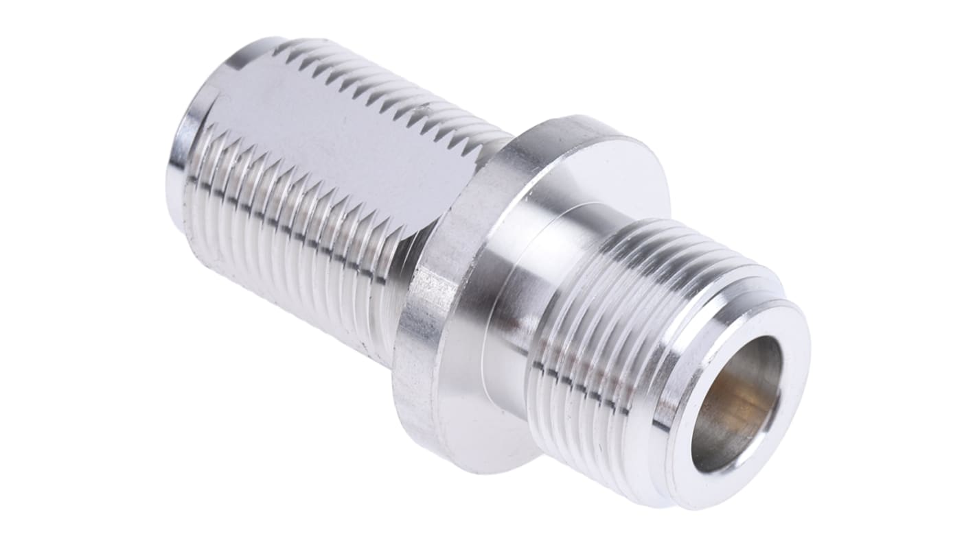 Connettore coassiale Ad angolo diritto RS PRO, Maschio, 50Ω, Montaggio su flangia