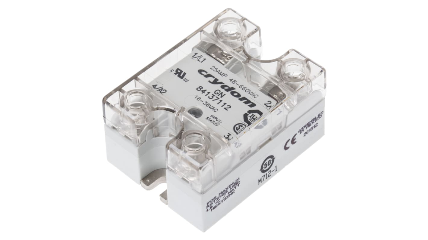 Sensata Crydom GN Series Solid State Relay, 10 A rms Load, Panel Mount, 660 V ac Load, 36 V ac Control