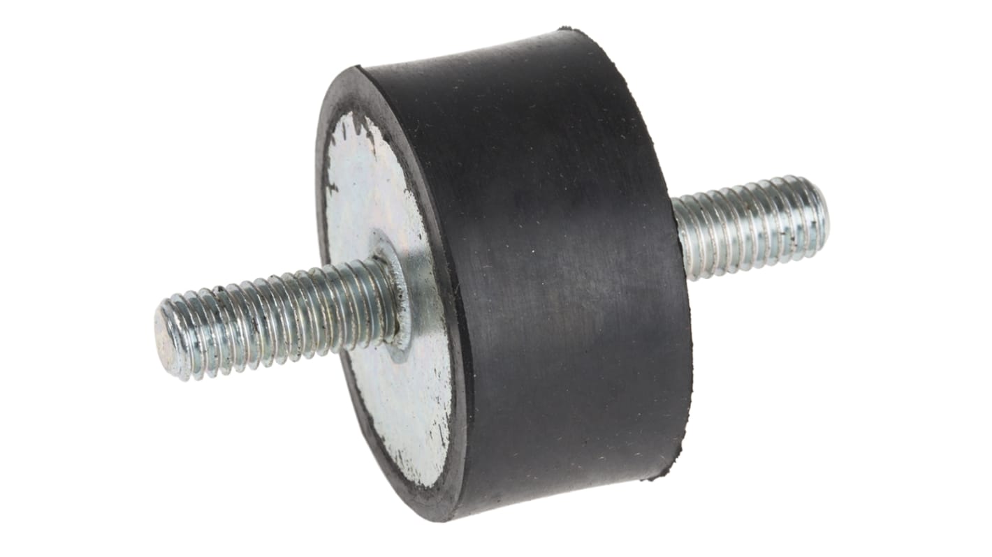 RS PRO M8 Anti Vibration Mount, Male to Male Bobbin with 80.26kg Compression Load