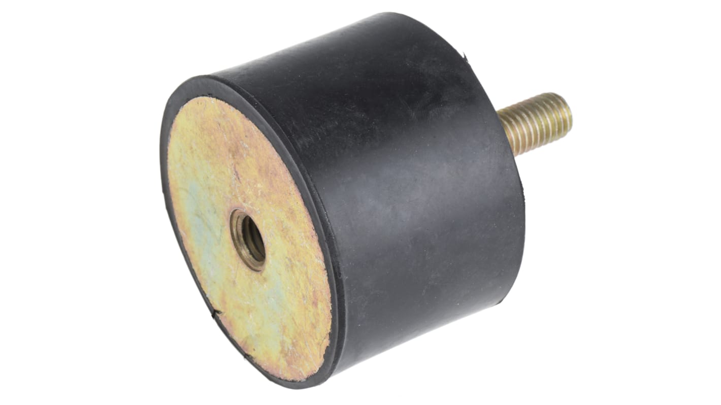 RS PRO M12 Anti Vibration Mount, Male to Female Bobbin with 313.06kg Compression Load
