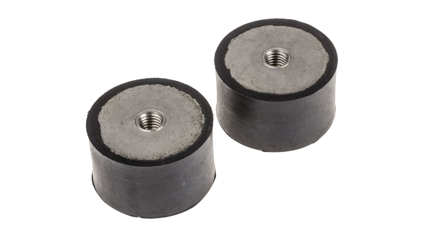 Supporto antivibrazione RS PRO in Gomma naturale, M10, Ø 50mm, H. 30mm