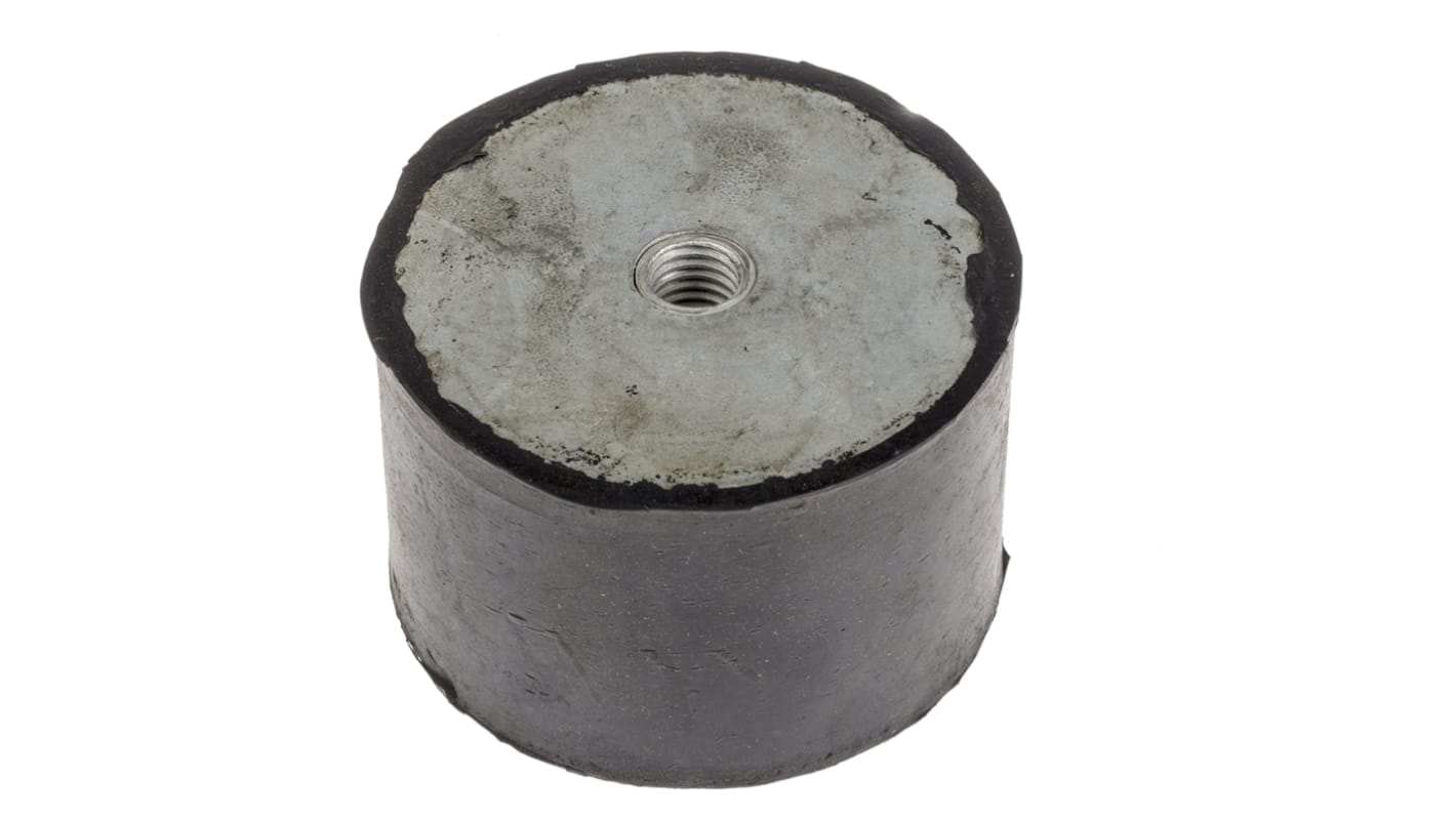 RS PRO M12 Anti Vibration Mount, Female Buffer Foot with 257.92kg Compression Load