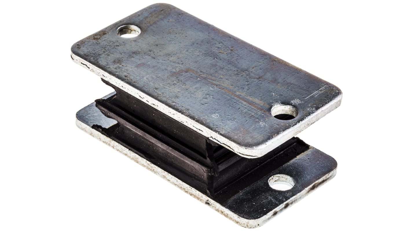 RS PRO Rectangular Anti Vibration Mount with 280kg Compression Load
