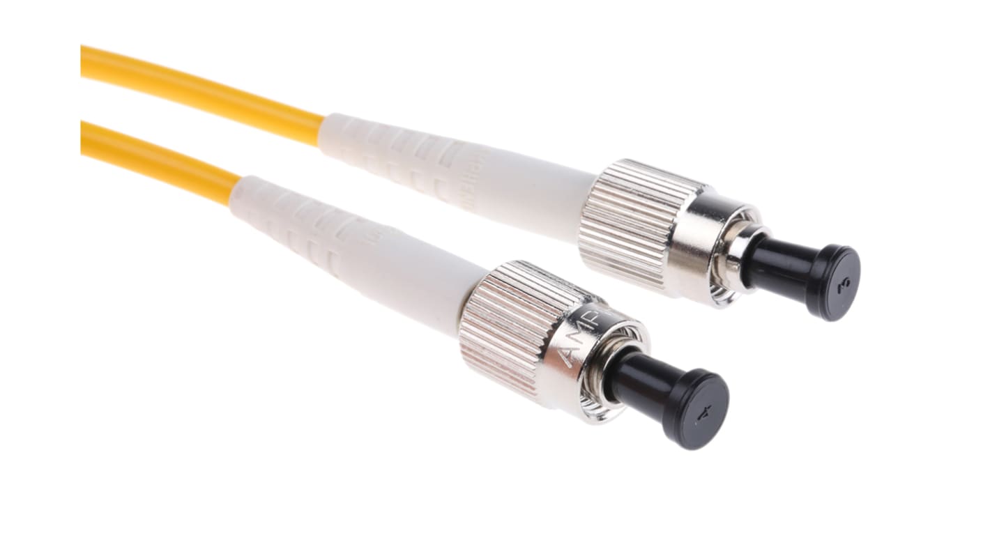 Amphenol Socapex FC to FC Simplex Single Mode Fibre Optic Cable, 9/125μm, 500mm
