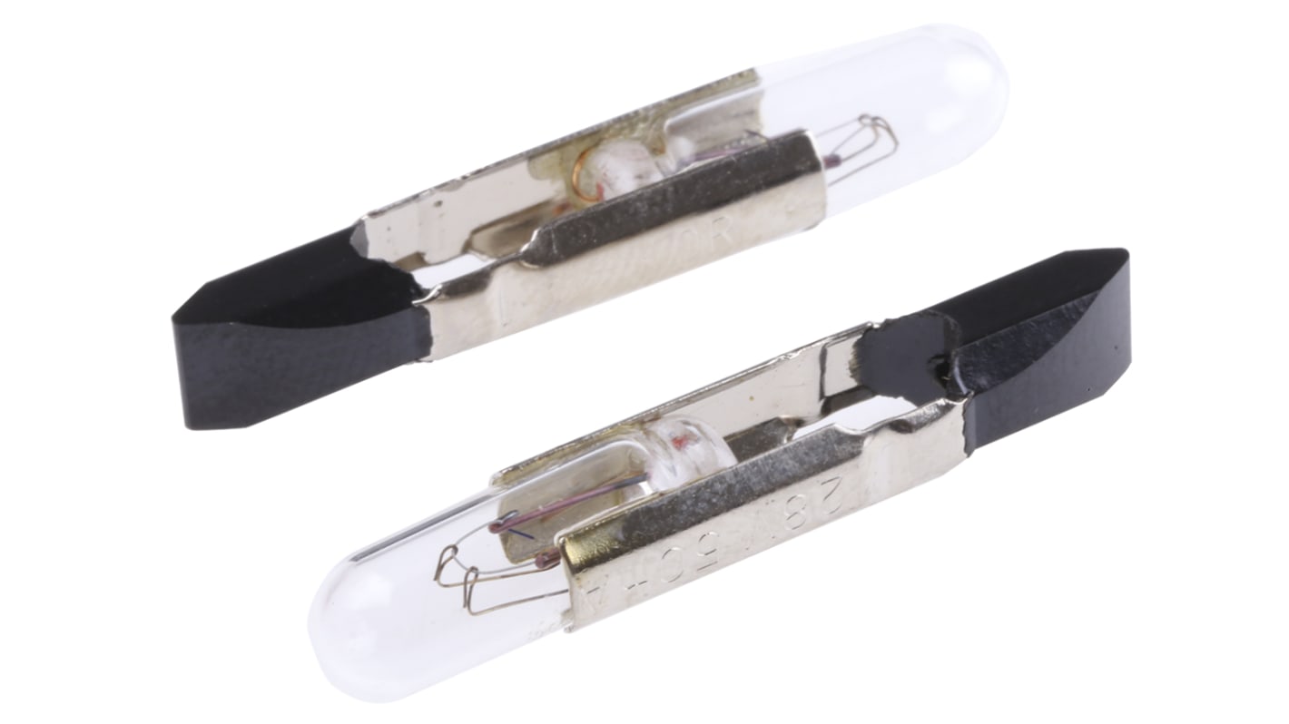 Orbitec T5.5 Telephone Lamps Indicator Light, Clear, 28 V, 50 mA, 5000h