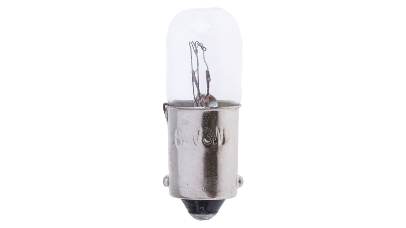 Orbitec BA9s Indicator Light, Clear, 30 V, 100 mA, 1000h