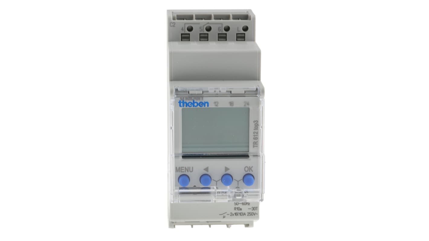 Theben Digital DIN Rail Time Switch 230 V ac, 2-Channel