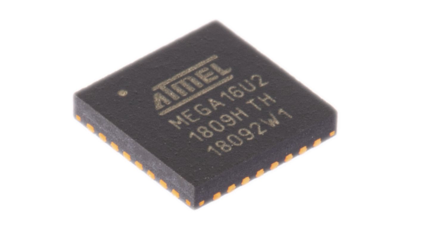 Microchip ATmega单片机, AVR内核, 32针, QFN, 最大16MHz, 16 kB 闪存, 512 kB RAM