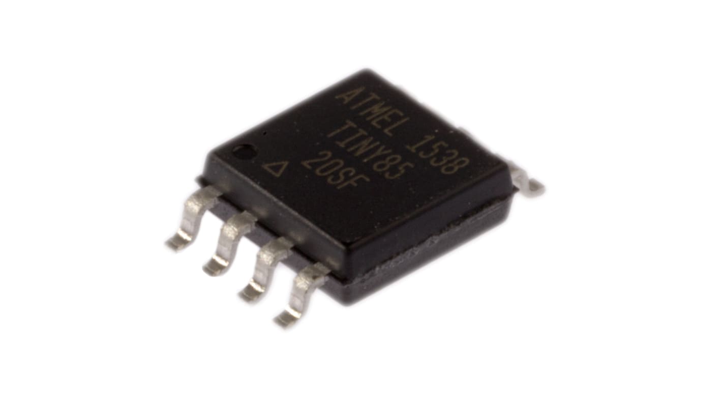 Microcontrollore Microchip, AVR, SOIC, ATtiny85, 8 Pin, Montaggio superficiale, 8bit, 20MHz