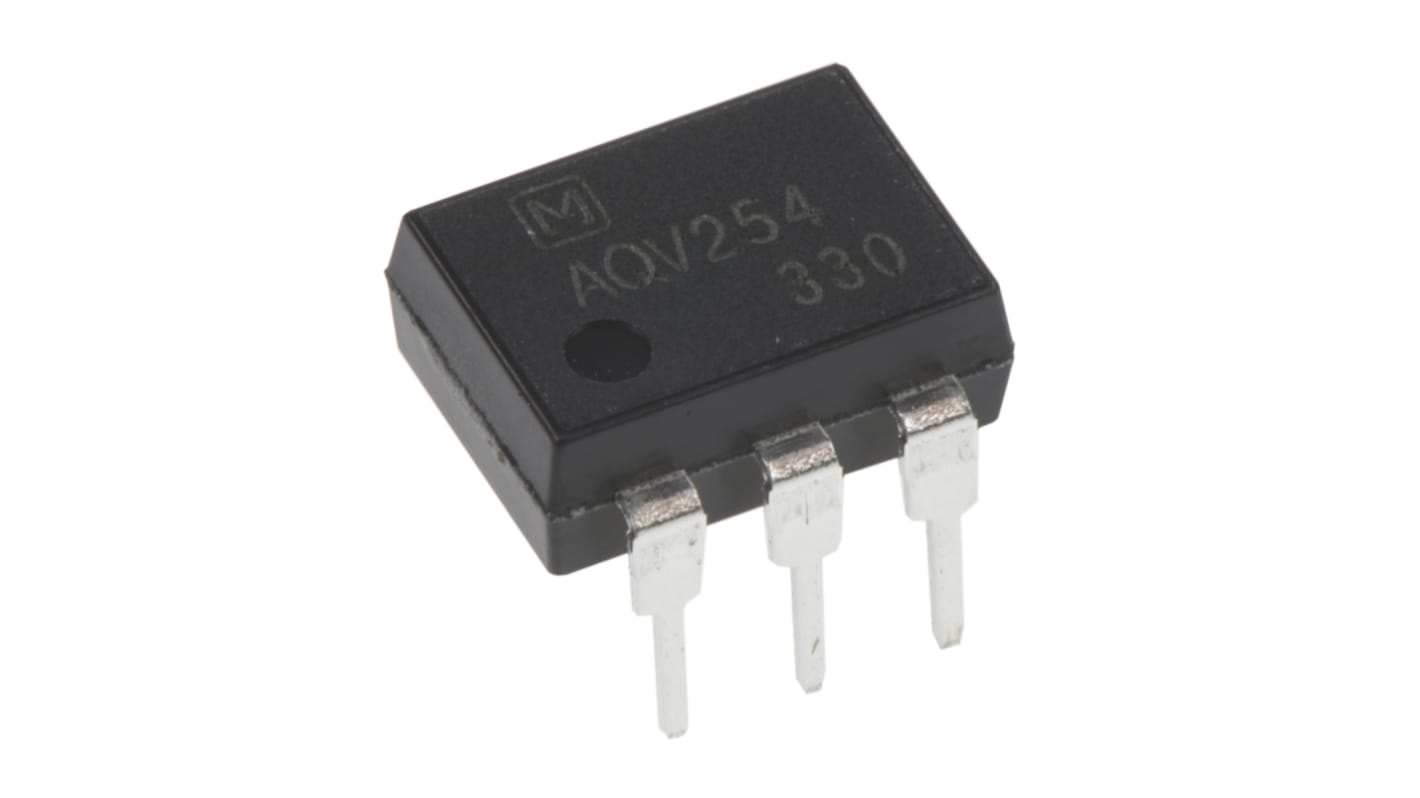 Panasonic, AQV254 DC Input MOSFET Output Optocoupler, Through Hole, 6-Pin DIP