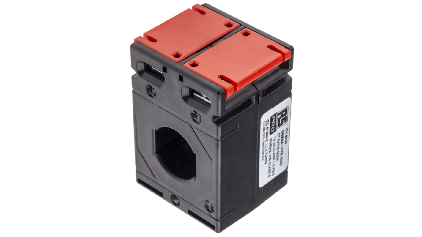RS PRO Base Mounted Current Transformer, 50A Input, 50:5, 5 A Output, 21 x 10mm Bore