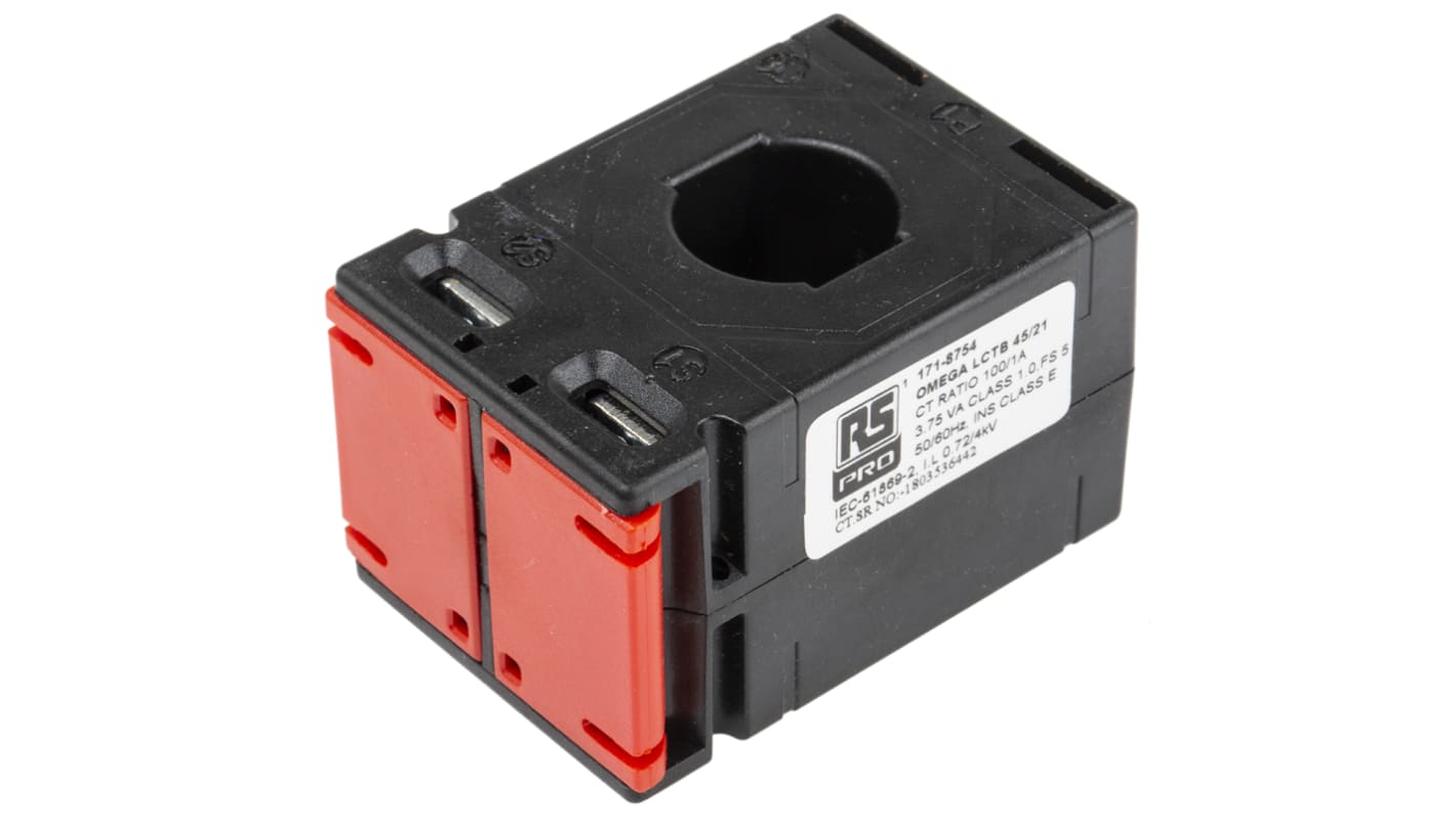 Przekładnik prądowy RS PRO otwór 21 x 10mm