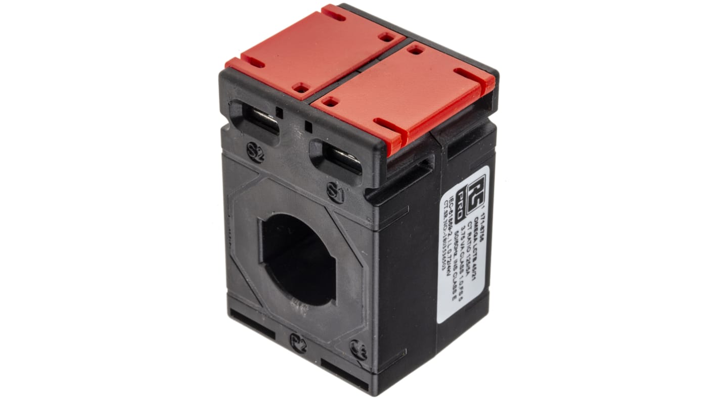 RS PRO Base Mounted Current Transformer, 125A Input, 125:5, 5 A Output, 21 x 10mm Bore