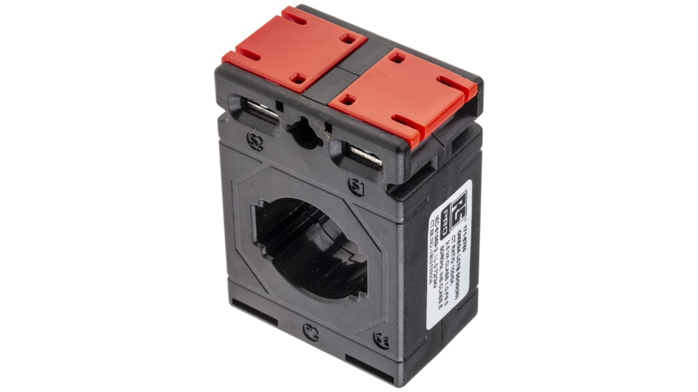 RS PRO Base Mounted Current Transformer, 100A Input, 100:5, 5 A Output, 30 x 10mm Bore