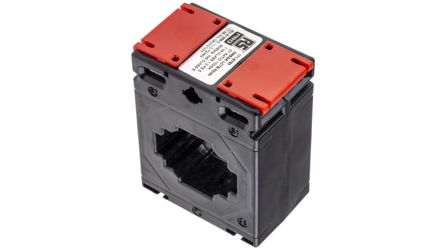 RS PRO Base Mounted Current Transformer, 100A Input, 100:5, 5 A Output, 40 x 11mm Bore