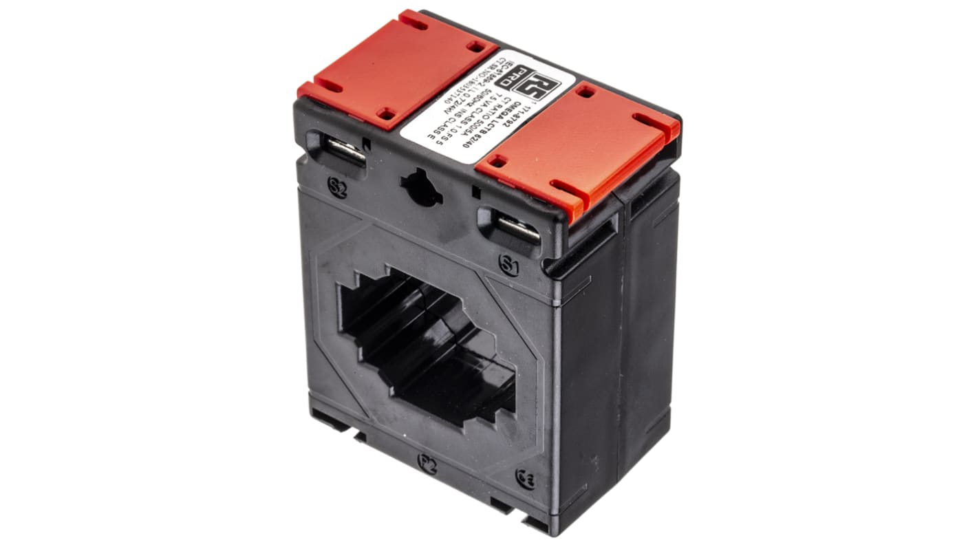 RS PRO Base Mounted Current Transformer, 500A Input, 500:5, 5 A Output, 40 x 11mm Bore
