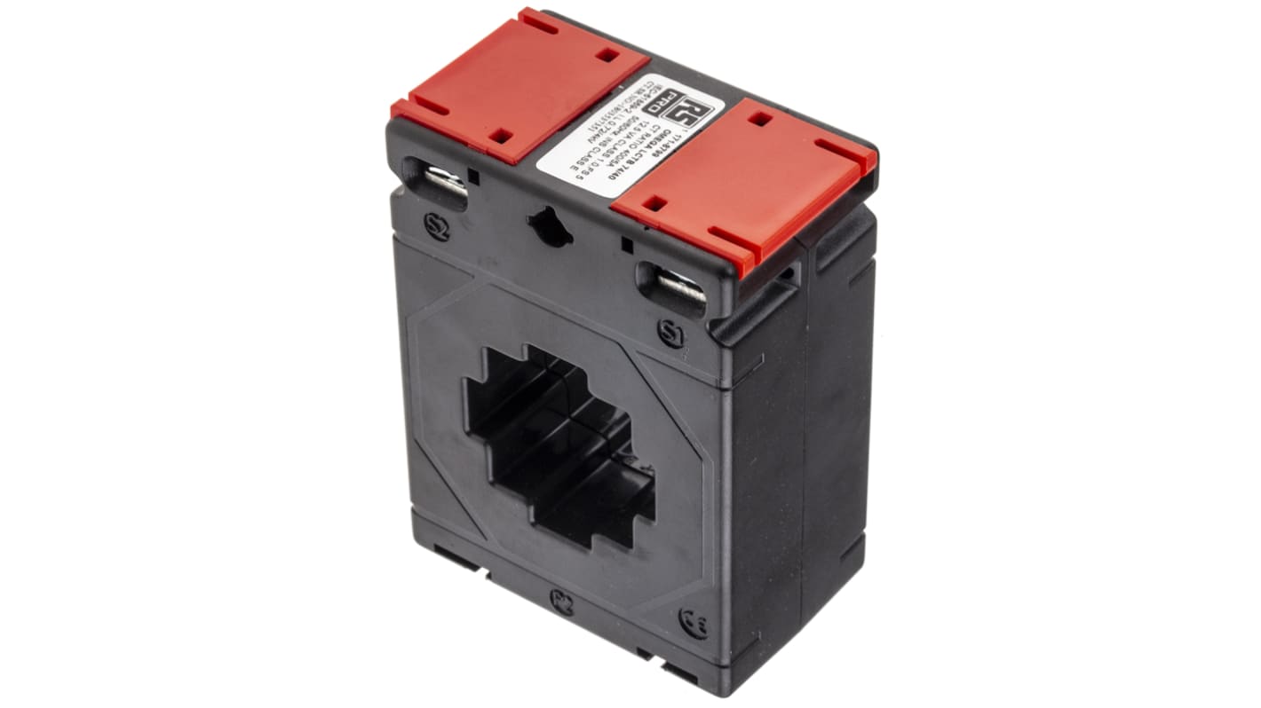 Przekładnik prądowy prąd wej 400A RS PRO prad wyj 5 A otwór 41 x 41mm do montażu w podstawie