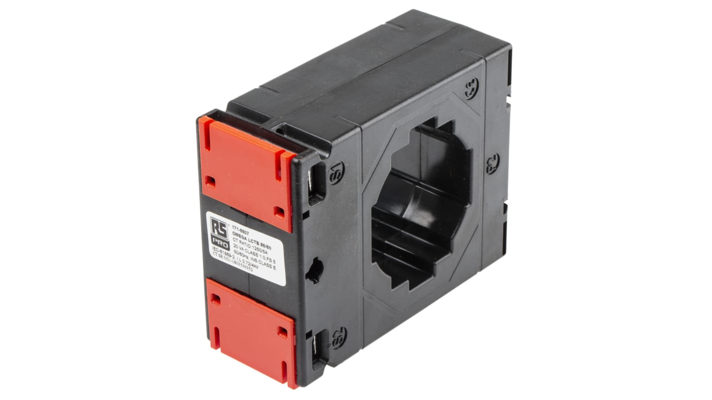 RS PRO Base Mounted Current Transformer, 1250A Input, 1250:5, 5 A Output, 61 x 51mm Bore
