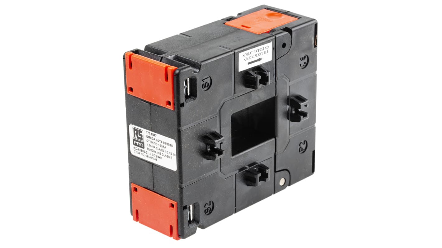RS PRO Base Mounted Current Transformer, 150A Input, 150:5, 5 A Output, 33 x 23mm Bore