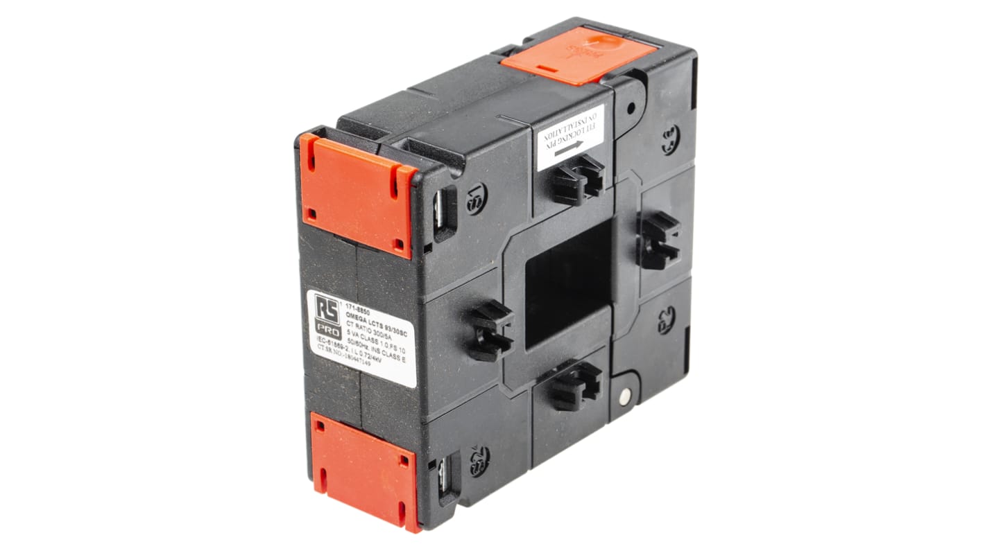 RS PRO Base Mounted Current Transformer, 300A Input, 300:5, 5 A Output, 33 x 23mm Bore