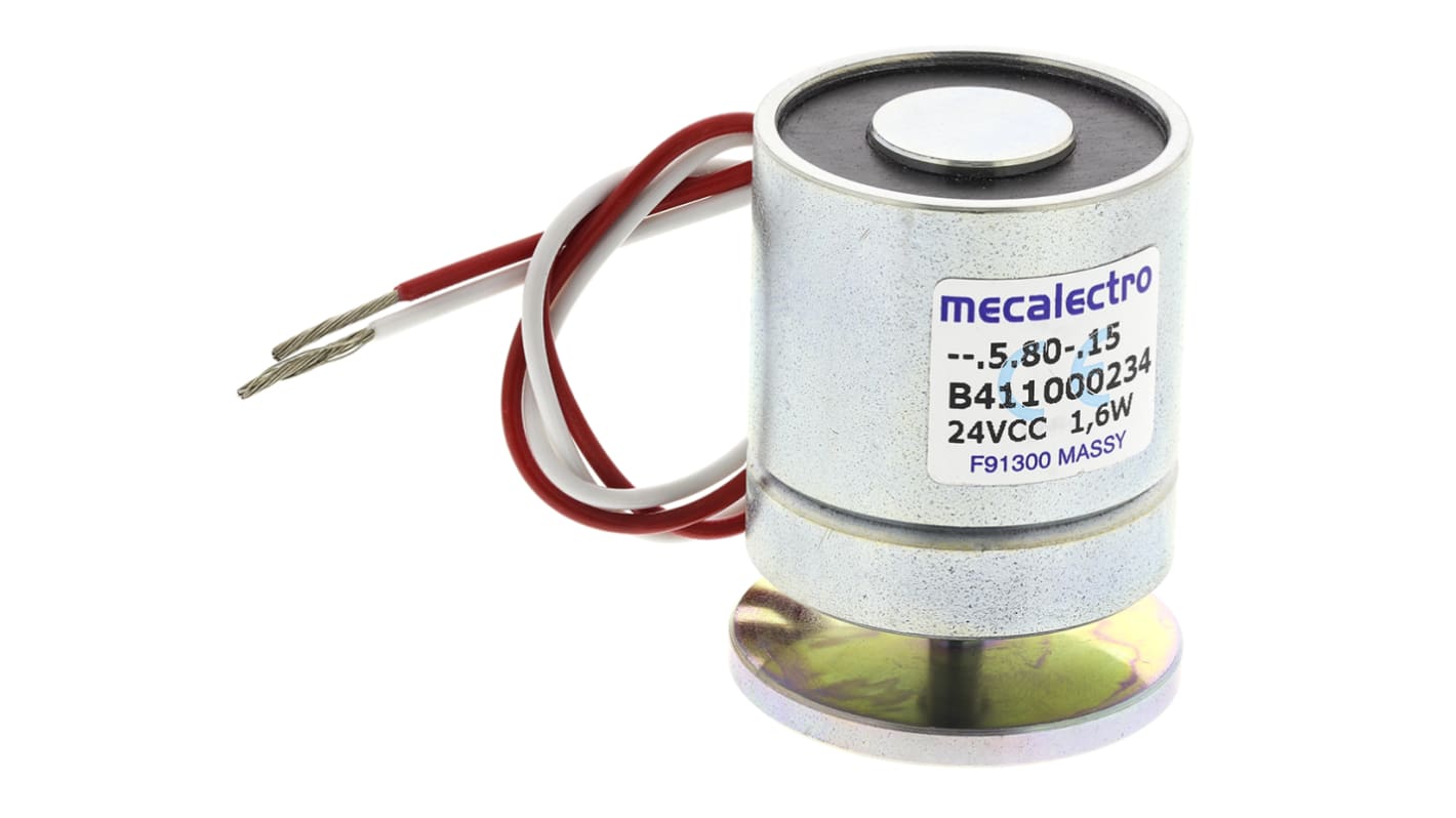 Mecalectro Holding Magnet, 120N Holding Force 24V dc