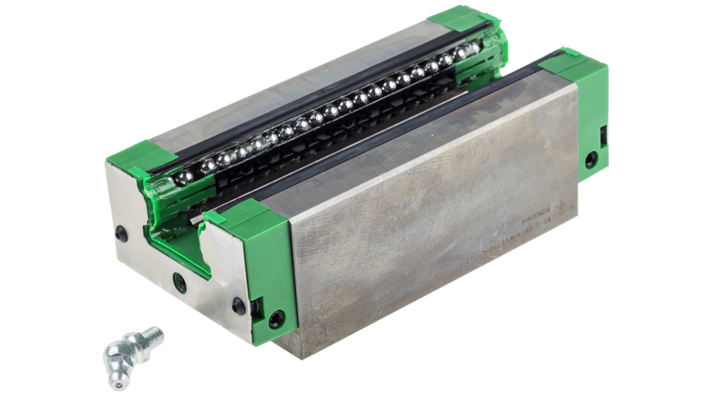 INA Linear Guide Carriage KWVE35, 38000N Dynamic Load, 34mm Rail Width