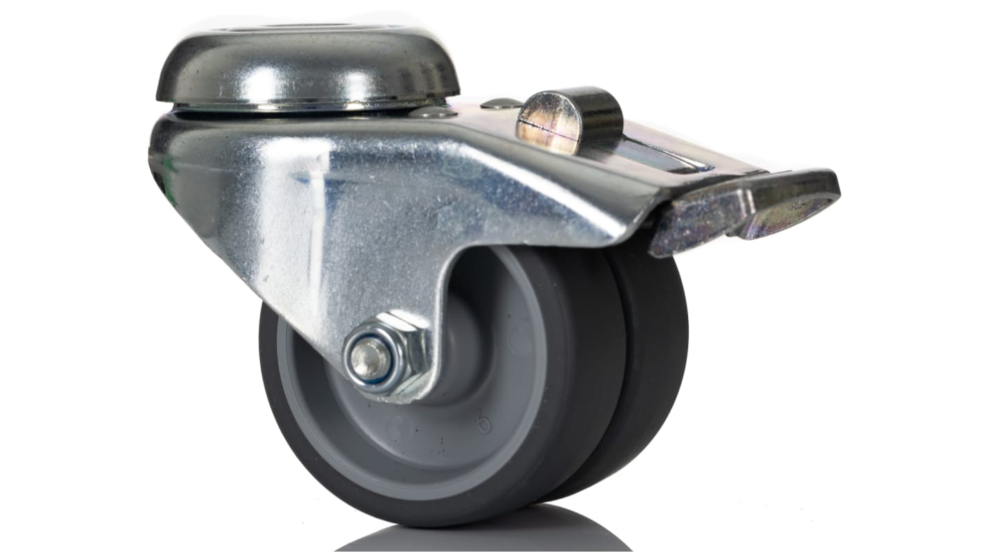 Tente Braked Swivel Castor Wheel, 45kg Capacity, 50mm Wheel