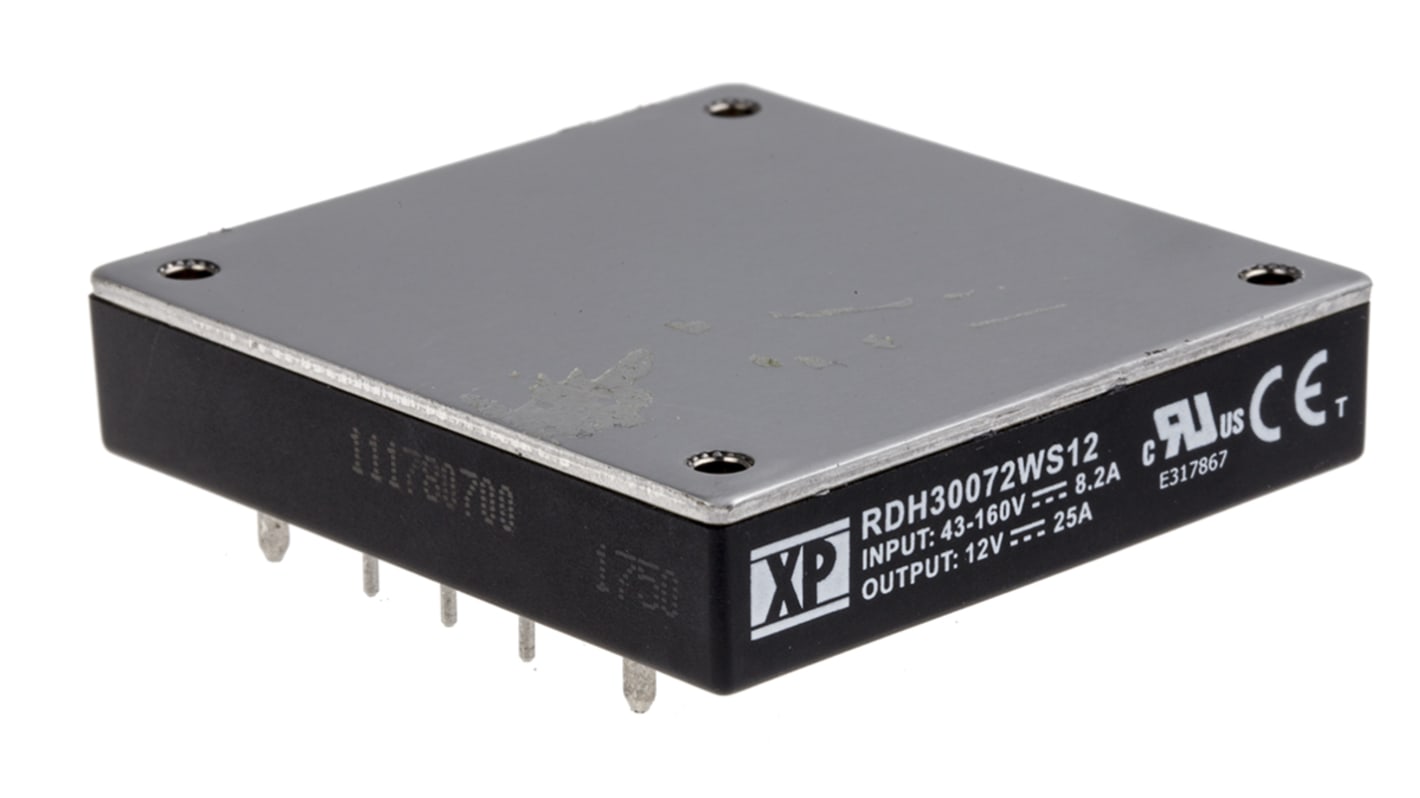 Przetwornica DC-DC, 300W, Uwe 43 → 160 V DC, Uwy 12V dc, Iwy 25A Tak, XP Power