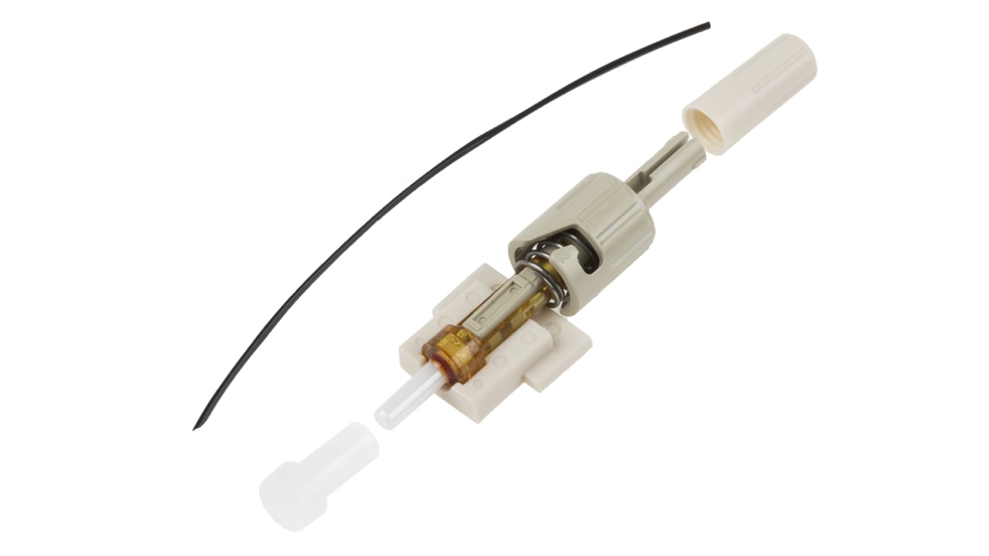 RS PRO, ST, PC Multimode Simplex Fibre Optic Connector 62.5/125μm Fibre Size, 0.5dB Insertion Loss