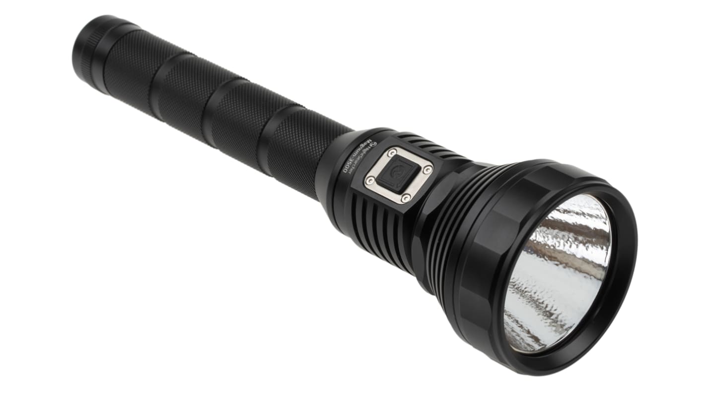 Nightsearcher LED Torch Black - Rechargeable 3500 lm, 240 mm