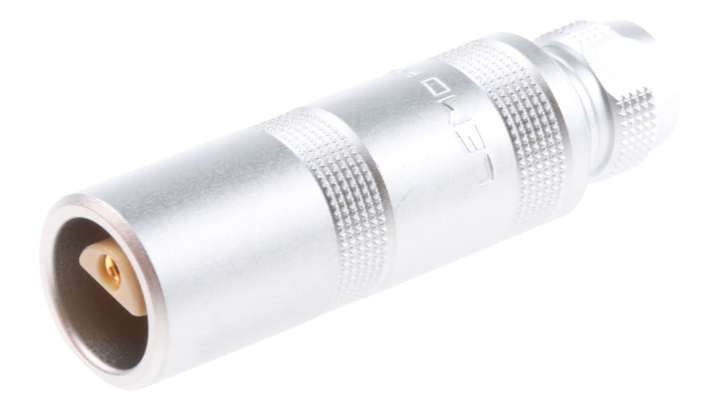 LEMO Circular Connector, 2 Contacts, Cable Mount, Socket, Female, IP50, 1S Series
