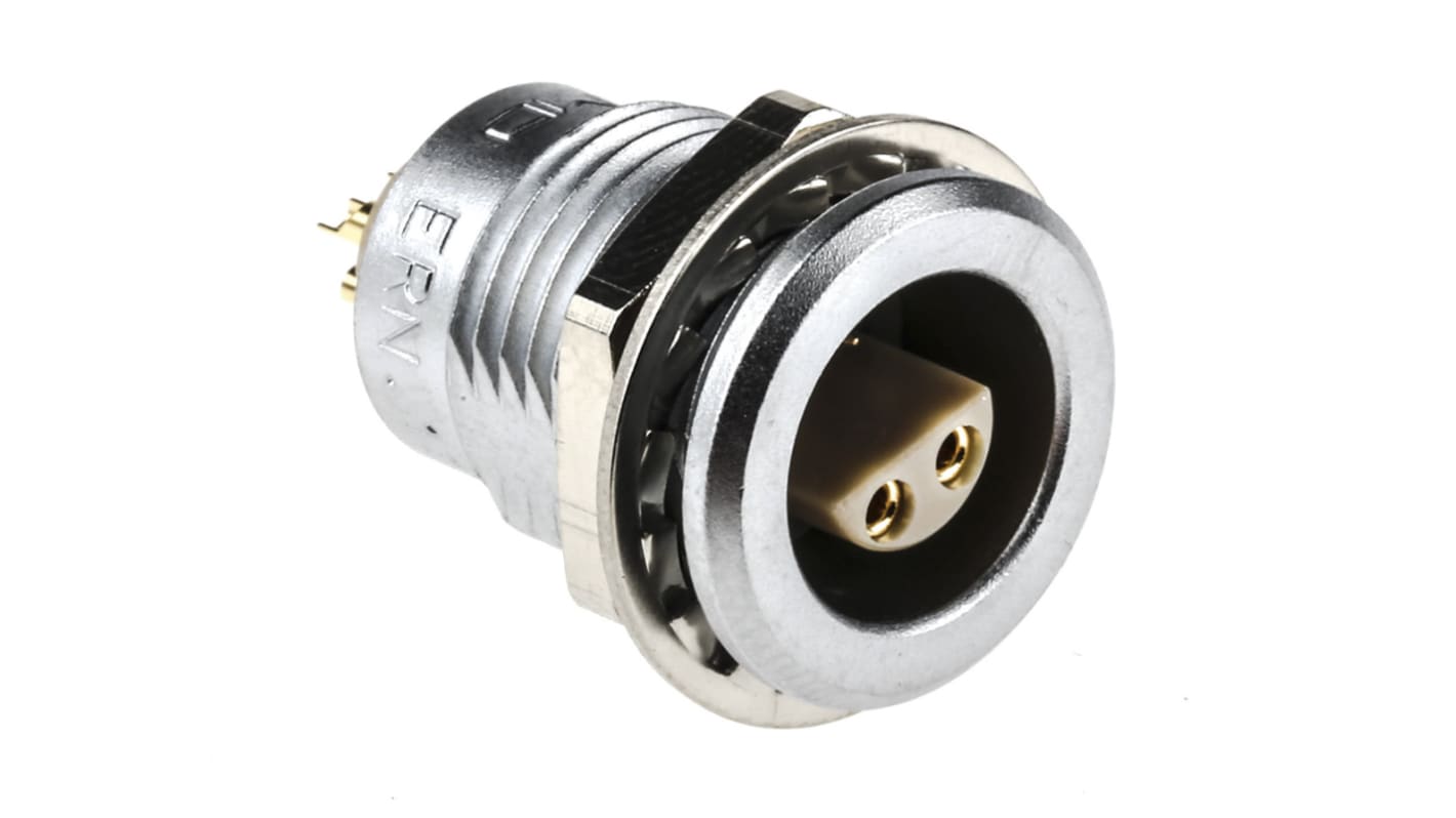 Lemo Circular Connector, 4 Contacts, Panel Mount, Socket, Female, IP50, 1S Series