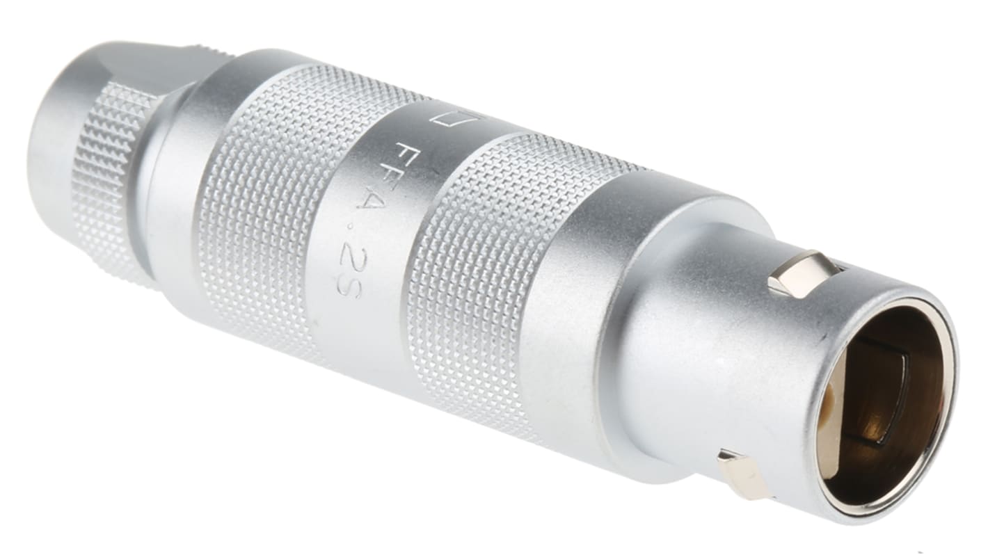 Lemo Circular Connector, 2 Contacts, Cable Mount, Plug, Male, IP50, 2S Series