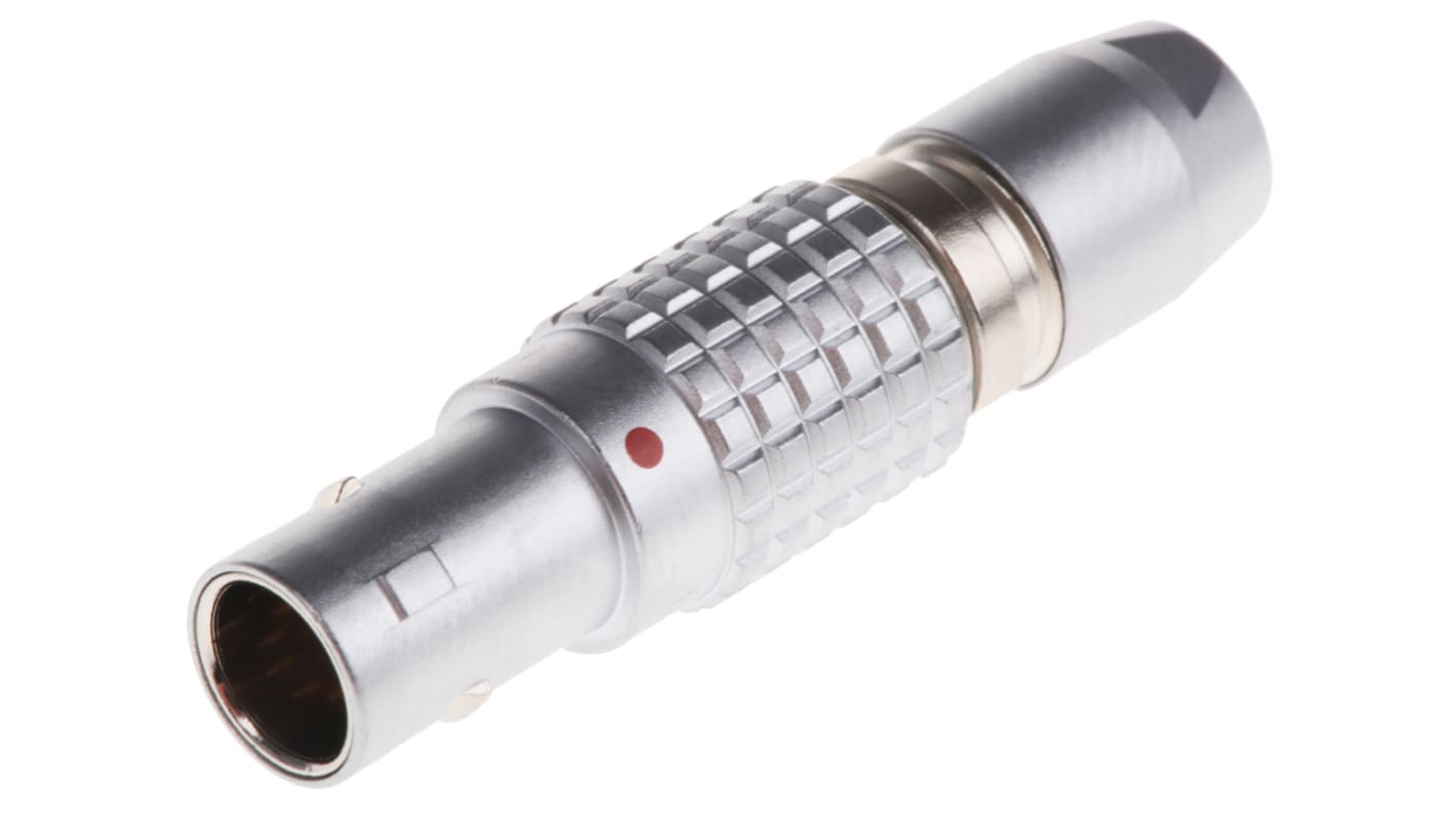 Conector circular LEMO macho serie 0B de 5 vías macho, tamaño carcasa 0, montaje aéreo, IP50