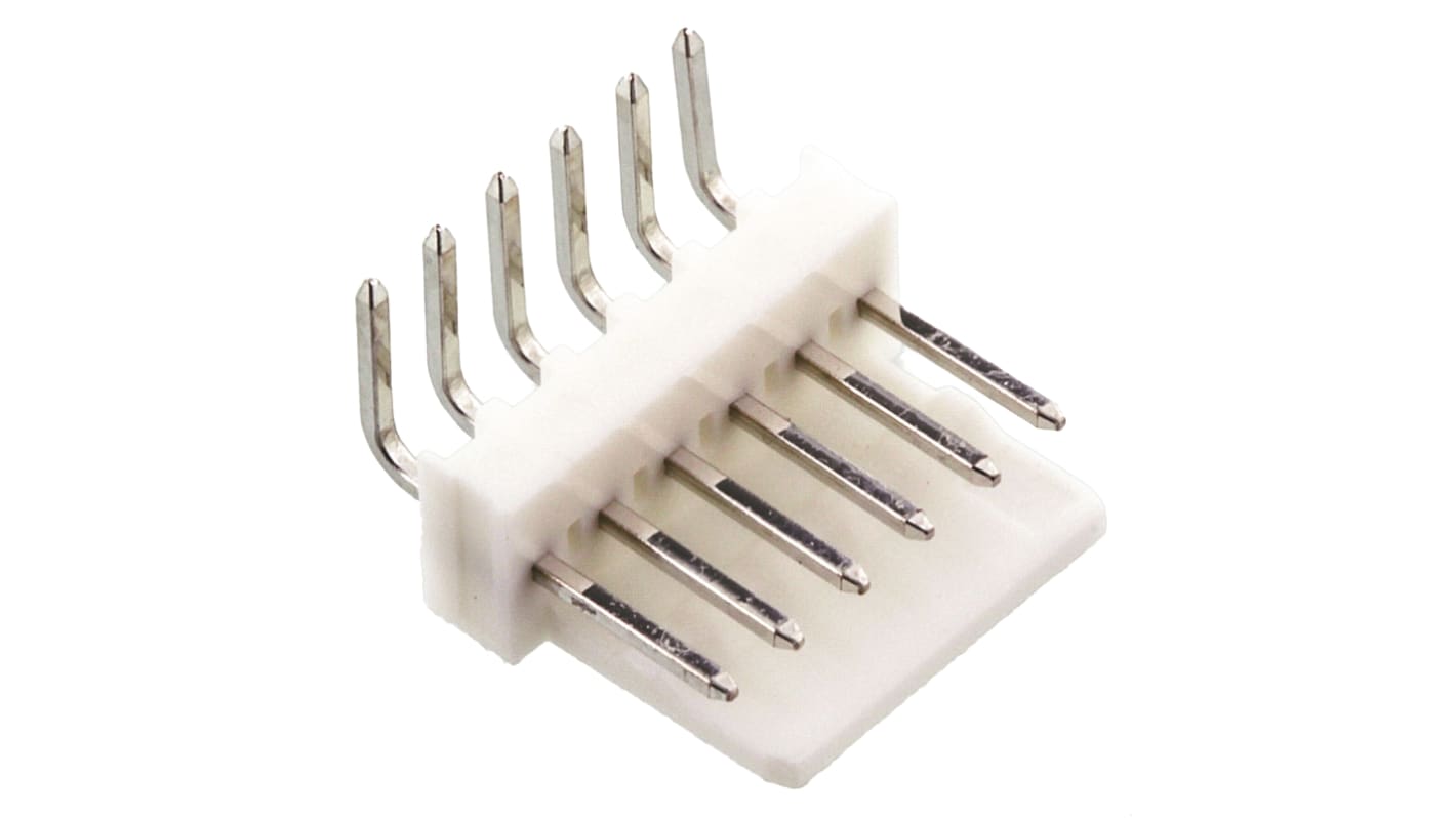 Molex KK 254 Series Right Angle Through Hole Pin Header, 6 Contact(s), 2.54mm Pitch, 1 Row(s), Unshrouded