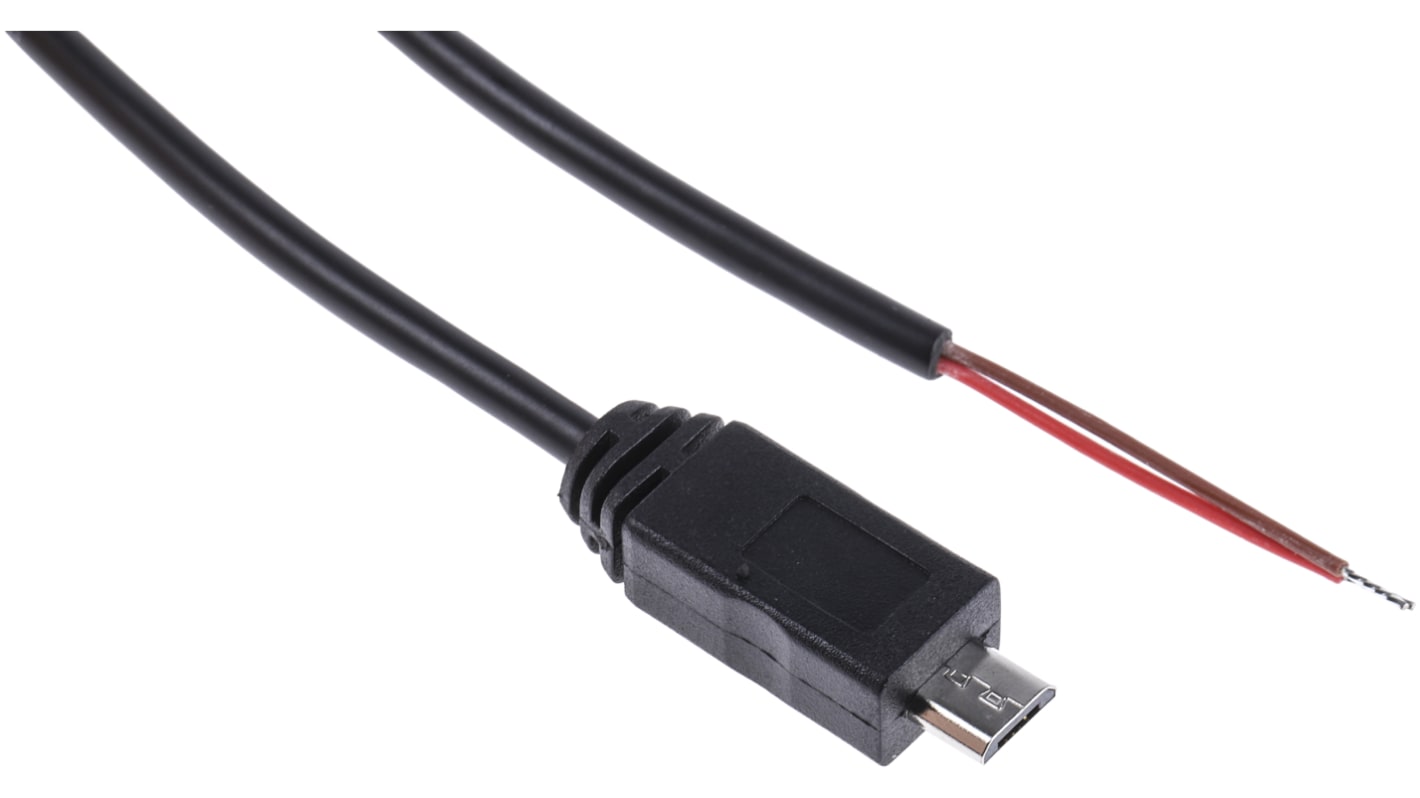 Cavo USB RS PRO Micro USB B/Senza terminazione, L. 1.8m, col. Nero