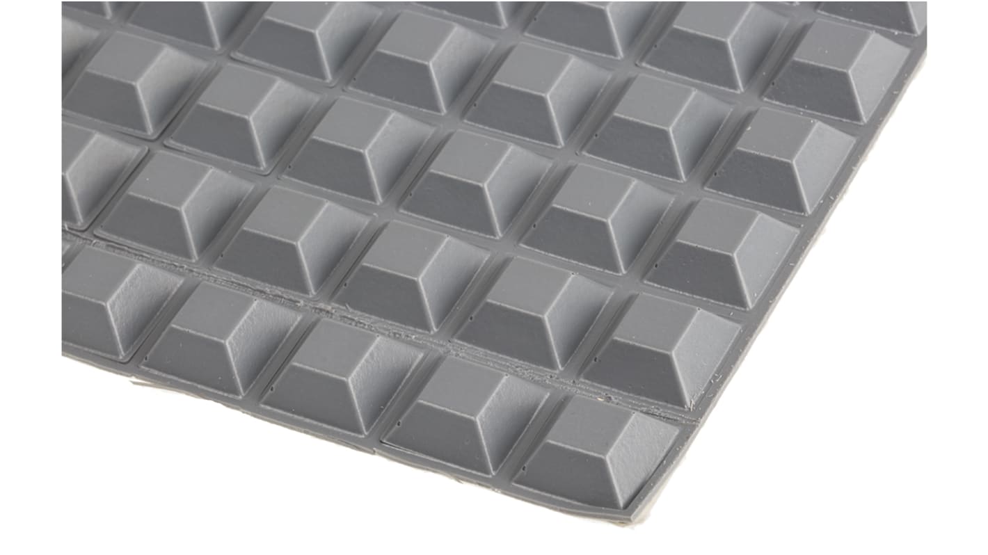 RS PRO Square PUR Self Adhesive Feet, 20.6mm diameter x 7.6mm height