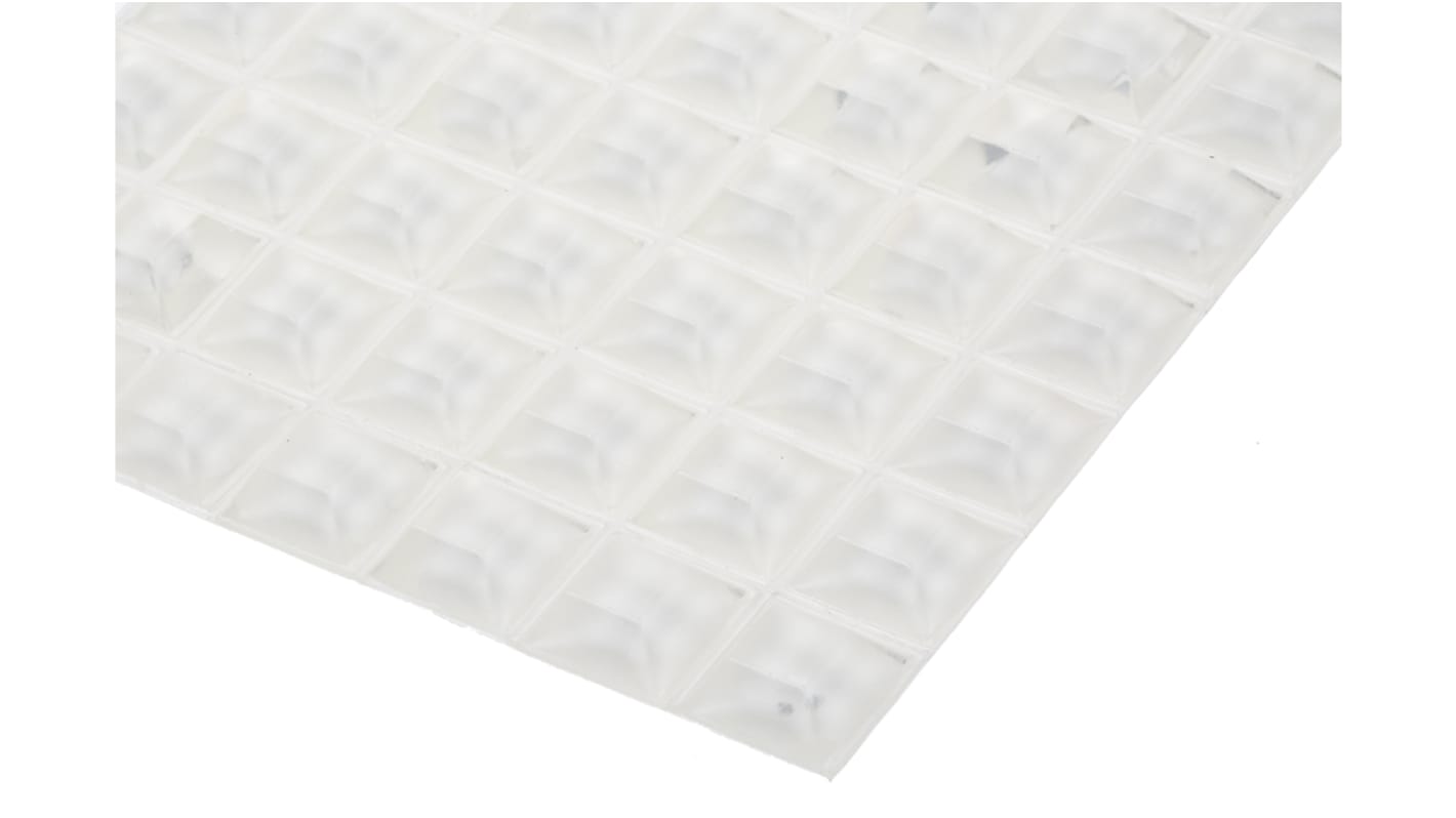 RS PRO Square PUR Self Adhesive Feet, 20.6mm diameter x 7.6mm height