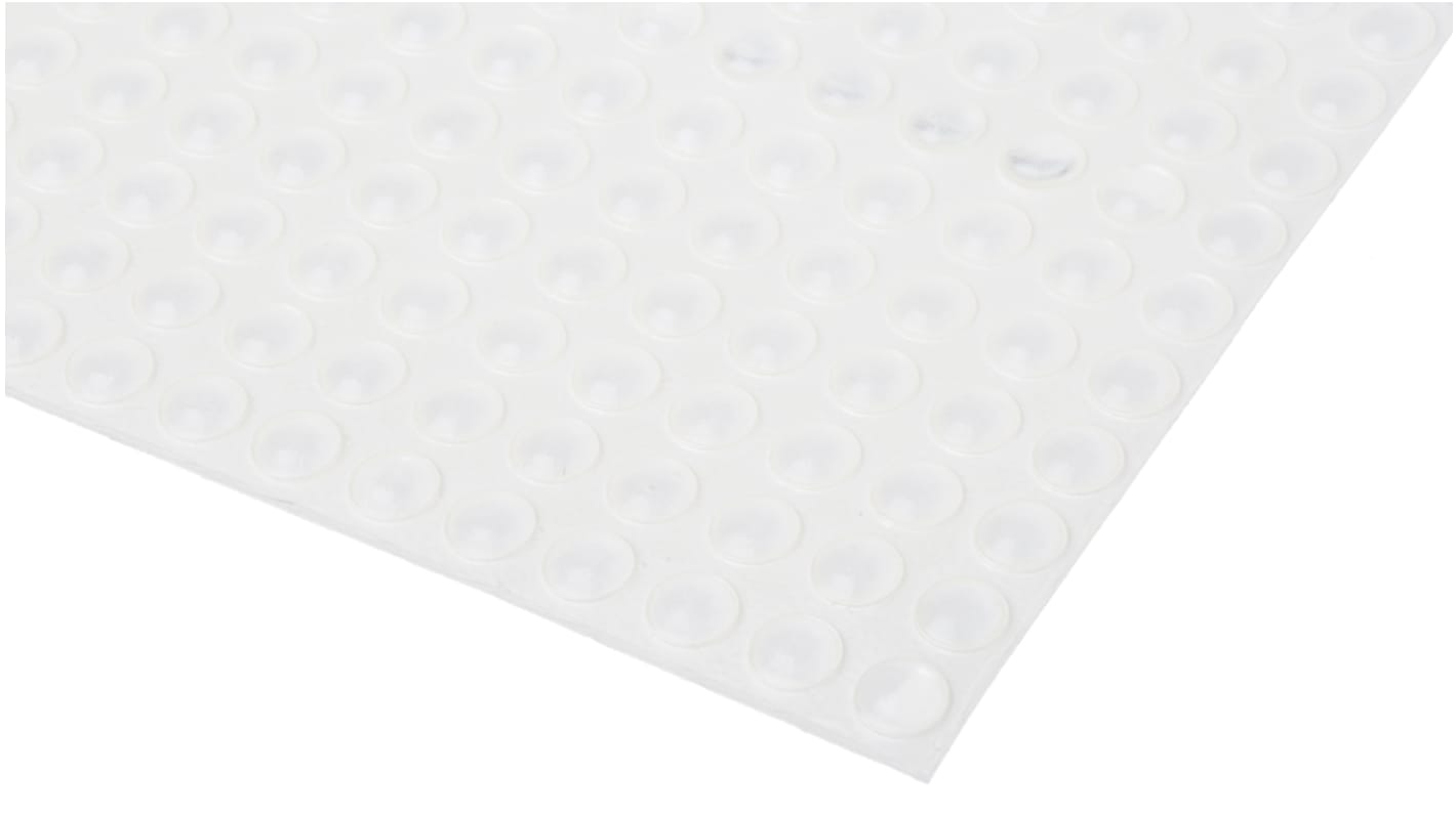 RS PRO Hemispherical PUR Self Adhesive Feet, 7.9mm diameter x 2.2mm height